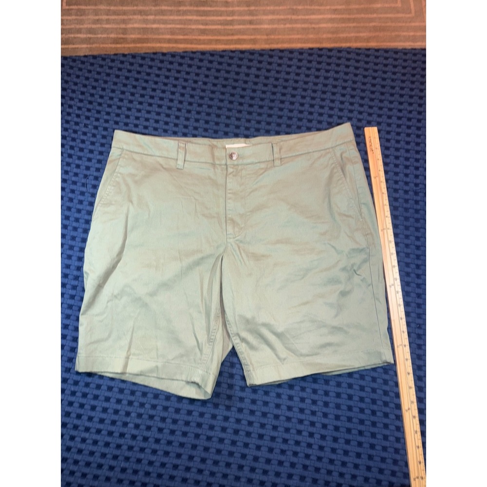 Hawker Rye Men's Chino Shorts Size 38 Mint Green Cotton Flat Front Casual Golf